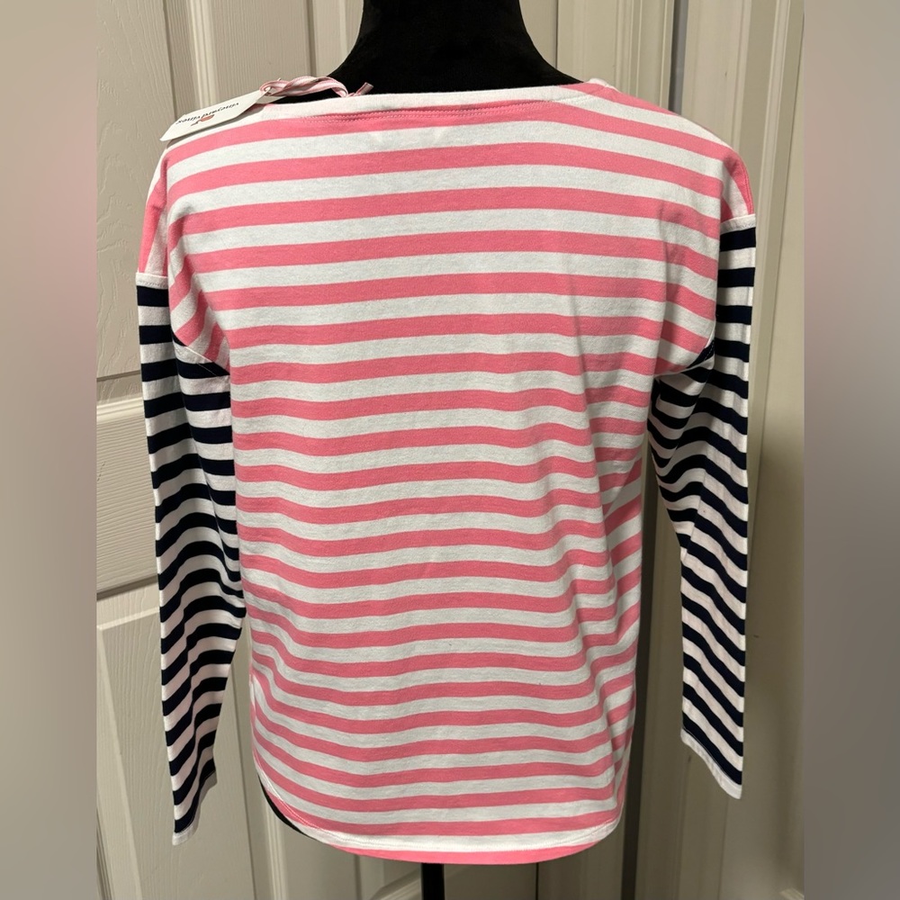 NWT Vineyard Vines Mix Stripe Cotton Knit Top - Picture 3 of 7